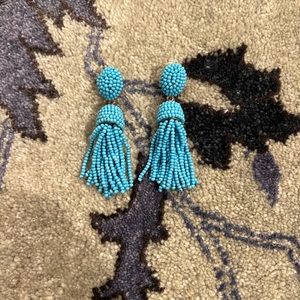 NEW Blue Textured Tassel Earrings